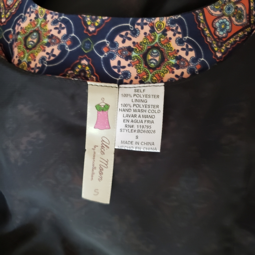 Alice Moon trelis print fit and flare dress size S - Picture 5 of 7